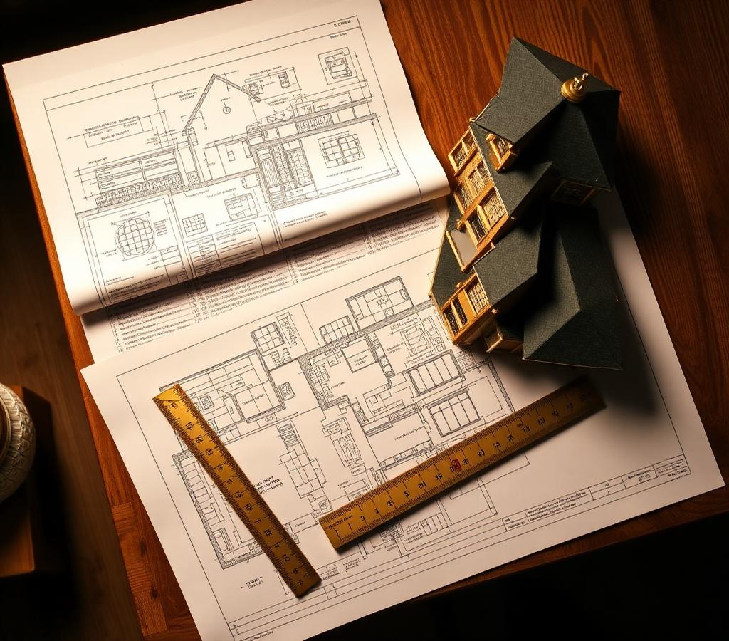 Architectural drawings and home model