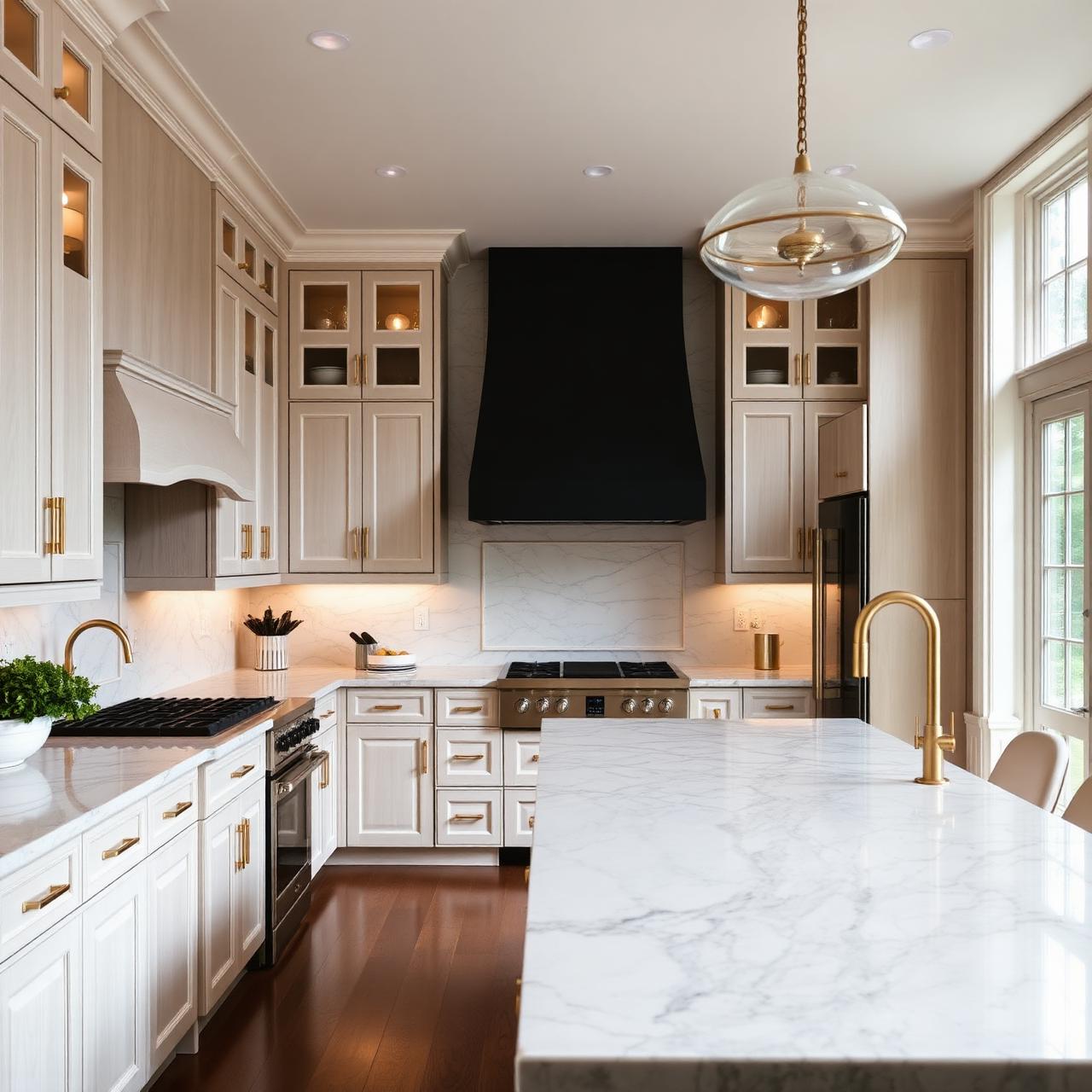 Marble & Brass Kitchen